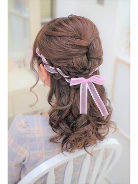 リサ 恵比寿(risa.) 編み込みリボンハーフ