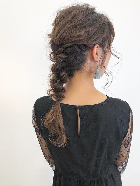 【Befine京都】波ウェーブ編みおろしヘアアレンジ★