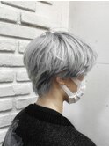 ホワイトカラーショートウルフカルマバングコンマバング