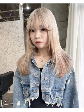 ラニヘアサロン(lani hair salon) ブロンド/レイヤーカット/顔周りレイヤー【大名/天神】