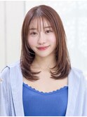 アッシュ/グレーベージュ/フェイスレイヤー/内巻き/前髪カット☆