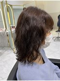 大人女性ウェービーパーマ