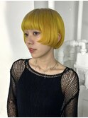サマーイエローハイトーンボブ