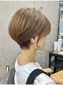 @tamu_short 丸みショート ベージュカラー 近鉄奈良 田村梨乃