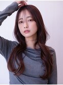 韓国ヘア/レイヤーカット/暖色カラー