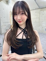 サイン 渋谷(SIGN) 韓国ヘアーハッシュカットレイヤーカットグレージュブリーチ無し