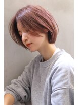 マルフェ 天王寺(marfe)&nbsp;【marfe】ショートボブ＿ピンクカラー＿センターパート