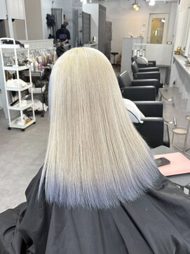 シェイロ(Cielro) 【ホワイトブロンド×裾ブルー】SAKI