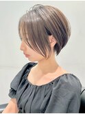 似合わせショート/くすみベージュ/刈り上げショート