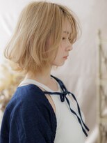 カバーヘア ブリス 北浦和(COVER HAIR bliss) ブリーチオンカラー金髪ニュアンスパーマボブA0北浦和20代30代