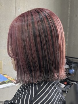 ルイ(ROUIS produced by LUCK 津田沼) アンブレラカラー/白髪ぼかし/白髪ぼかしハイライト/ピンク