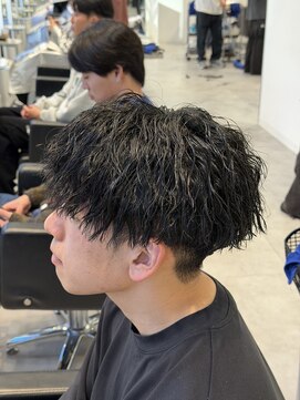 オーシャントーキョー 仙台(OCEAN TOKYO) ツイストスパイラルマッシュ刈り上げツーブロックメンズパーマ