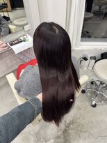 チャプター 問屋町(chapter) 透明感ケアカラーブリーチなしカシスワインレッド髪質改善