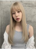 20代30代ブリーチ/レイヤーブロンド/前髪/池袋/ハイトーン