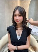 ミディアムレイヤーカットハイライトカット似合わせカット