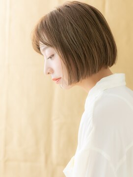 カバーヘア ブリス 戸田公園西口店(COVER HAIR bliss) ミルクティーブロンド似合わせカット丸みボブX戸田公園20代30代