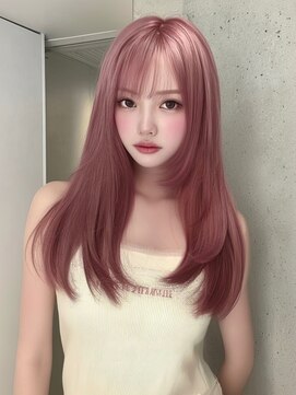 ランテルディ 渋谷(LANTERDIT) ワンホンヘアショートレイヤー薄め前髪ブリーチなしロングヘア☆