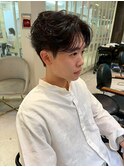 メンズカット/韓国風センターパートショート/コンマヘア