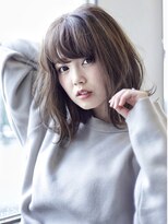 ヘアーアイスカルテット(HAIR ICI QUARTET)&nbsp;ミディアムボブ　グレージュ　３Ｄカラー