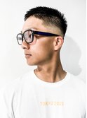 オールバック七三ツイストパーマコンマヘア