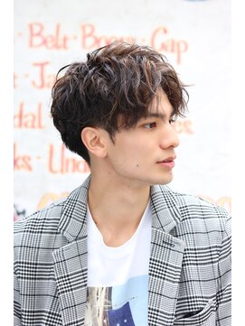 ネイビー(NAVY) センターパートラフマッシュ