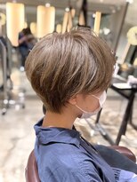 ラボー ノースプラザ店(LA'BO)&nbsp;【LA'BO三浦】耳掛けショート×ハイトーンベージュ