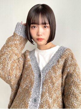 トレス(TRESS) 切りっぱなしボブ/ミニボブ/20代30代/ブラウン/メルティカラー