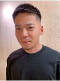 フェードカットツーブロックサイドパートビジネスショート31