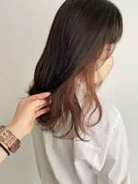 パトゥ 烏丸(patou)&nbsp;インナーカラー　イヤリングカラー　ピンクブラウン