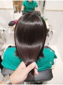 大人ボブ×アッシュブラウン×髪質改善トリートメント