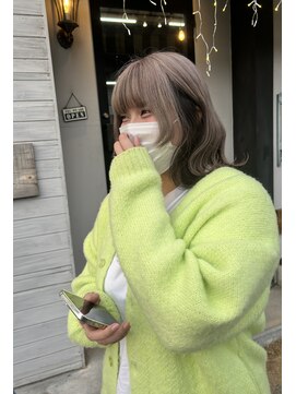 チャプター 問屋町(chapter) ミルクティーグレージュカラーアンブレラカラーケアブリーチ岡山