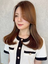 シーシンジュク 新宿南口(Sea shinjuku)&nbsp;ブリーチなしチョコレート色×前髪/顔周り×韓国ロング[新宿]