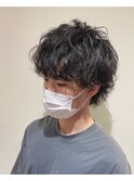 ミディアム無造作パーマ
