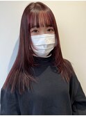 ダブルカラーピンクベージュベージュカラーケアブリーチレイヤー
