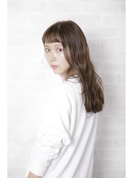 ルルディ バイ アフロディーテ銀座(luludi by APHRODITE) 黒髪/グレーベージュ/レイヤーロング/前髪パーマ/銀座