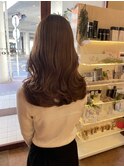 重ためレイヤーロング×まろみミルクティーブラウン#韓国ヘア