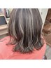中田指名限定☆白髪ぼかしハイライトブリーチ＋カラー＋カット￥20900→￥20000