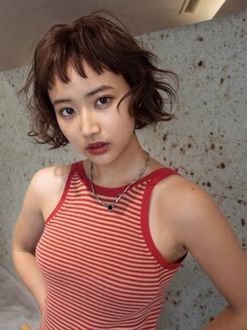 ユルク(JURK nagoya) 【TAIKI NOGUCHI】ブラウン × オン眉ボブ