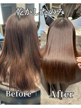 ジーナ 池袋(Zina) 【無加工】premium艶髪ストレートで乾かすだけで理想の髪質に!