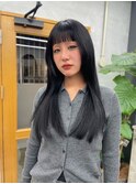 黒髪×アディクシーカラー【髪質改善・酸性ストレート】