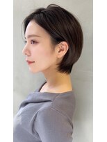 ロンドプロフィール 浦和(Lond profil) 大人可愛い20代30代40代黒髪前下がりショートボブ丸みショート◎