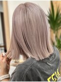 20代30代ソフトウルフ肩ラインダブルカラーピンクカラー