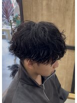 メンズギフト(men's GIFT)&nbsp;波巻きスパイラルパーマメンズレイヤーマッシュ刈り上げ