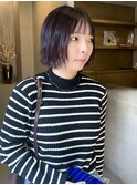 レイヤーボブ/韓国風/パープルカラー/上田
