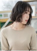 ■黒髪アッシュブラックふんわりAラインボブ314志木20代30代40代