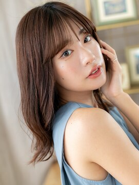 カバーヘア イヴ 戸頭店(COVER HAIR EVE) 抜け感ミディアムレイヤーカットウェットヘアc7戸頭20代30代40代