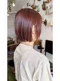 チェリーピンクショートボブ