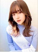20代レイヤーカット◎美人見えモカブラウン艶髪×春夏カラー