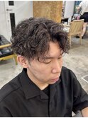 フェザー/サーフカール/センターパート/波巻きツイスパ