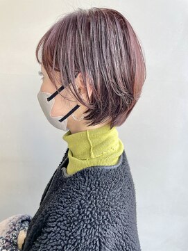 ヘアー アイス 御器所本店(HAIR ICI) ふんわりショートボブ透明感アッシュブラウン小顔ナチュラル